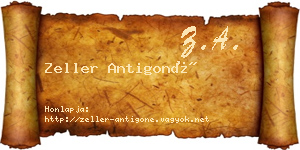 Zeller Antigoné névjegykártya